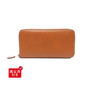 エルメス ラウンドファスナー長財布 T刻印 シルバー金具 アザップロング シルクイン レディース HERMES 中古