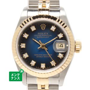 ロレックス 腕時計 デイジャスト 自動巻き ブルー 69173G レディース ROLEX 中古