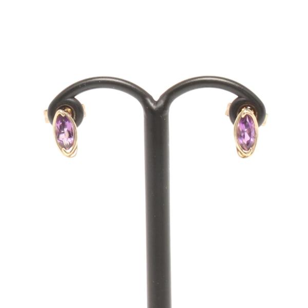 美品 スタージュエリー ピアス K10 アメジスト レディース STAR JEWELRY 中古