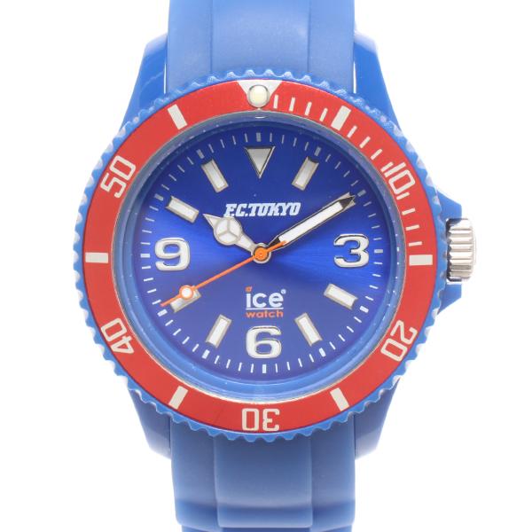 美品 アイスウォッチ 腕時計 クオーツ ブルー レディース メンズ ice watch 中古