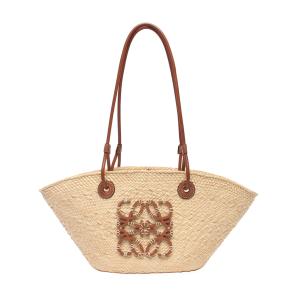 ロエベ かごバッグ ショルダーバッグ 肩掛け アナグラム バスケットバッグ スモール レディース LOEWE 中古