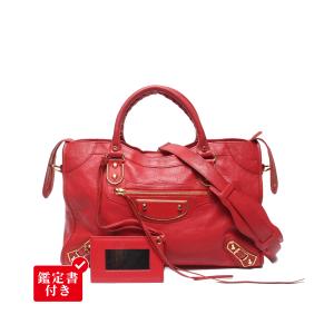 バレンシアガ 2wayショルダーバッグ ハンドバッグ 肩掛け クラシック メタリック エッジ シティ レディース BALENCIAGA 中古
