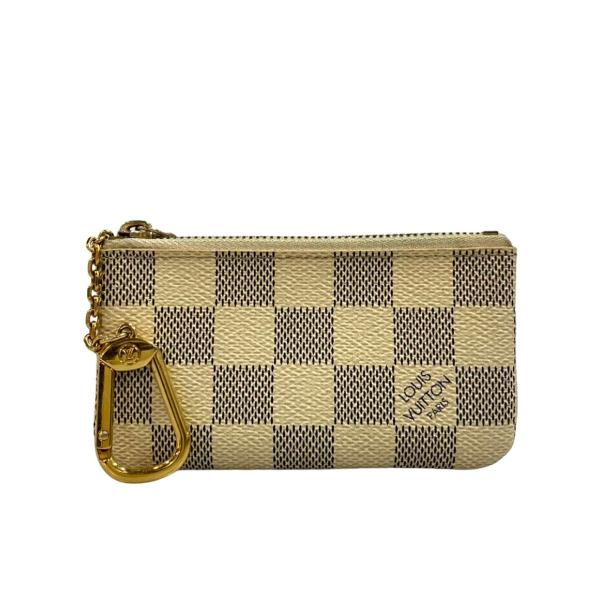 ルイ・ヴィトン コインケース キーリング付き ポシェット クレ ダミエ アズール N62659 レデ...