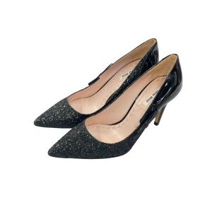 ミュウ ミュウ ポインテッドトゥパンプス グリッター パテントレザー レディース SIZE 37 1/2 (24.5cm) Miu Miu 中古