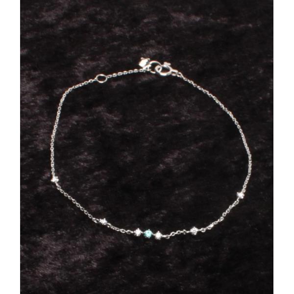 美品 スタージュエリー ブレスレット Pt950 パライバトルマリン ダイヤ 0.06ct レディー...