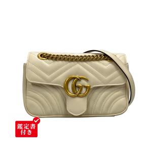 グッチ チェーンショルダーバッグ 斜め掛け 肩掛け GGマーモント 446744 213317 レディース GUCCI 中古