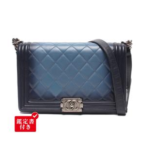 シャネル チェーンショルダーバッグ 肩掛け シルバー金具 シングルフラップ ボーイシャネル 25 A67086 レディース CHANEL 中古