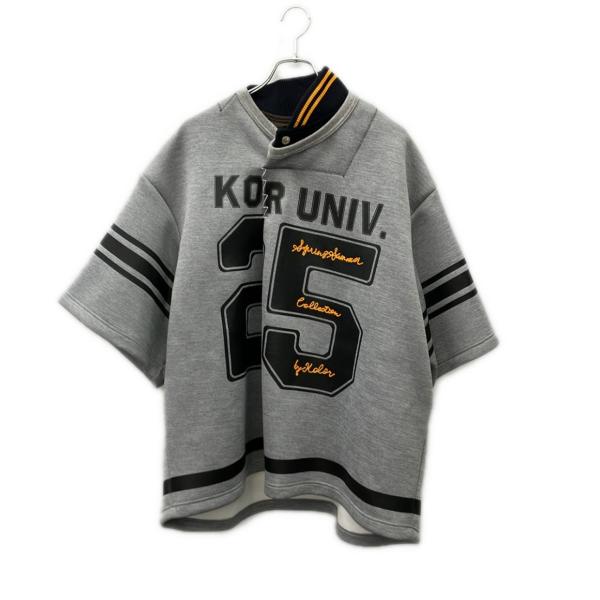 カラー 半袖Tシャツ  カレッジプリント スウェット OVERSIZED FOOTBALL TOPS...