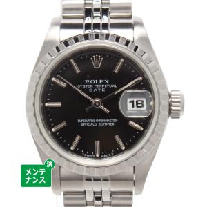 ロレックス 腕時計 オイスターパーペチュアル デイト 自動巻き ブラック 69240 レディース ROLEX 中古