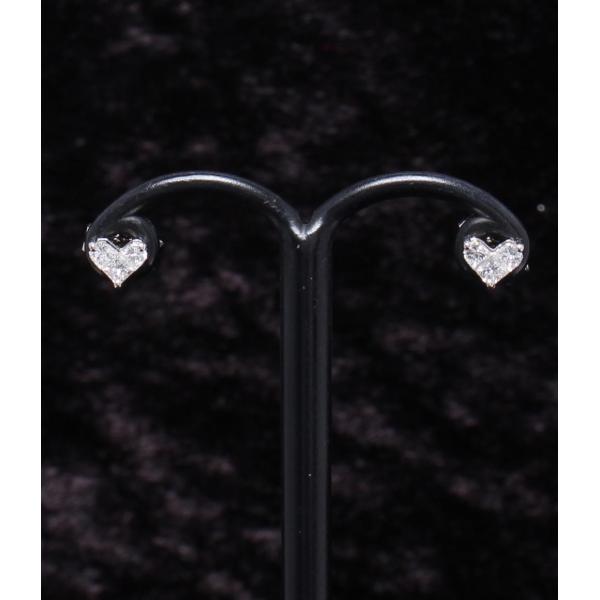 美品 スタージュエリー ピアス PT950 ハートモチーフ レディース STAR JEWELRY 中...