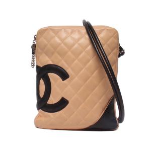 シャネル ショルダーバッグ 斜め掛け 9番台 ラムスキン カンボンライン レディース メンズ CHANEL 中古