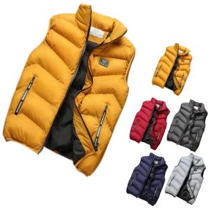 メンズ ダウンベスト 中綿 スタンド衿  ジャケット アウター