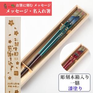朝焼富士 木箱 セット 箸 一膳 富士山 漆塗 赤 緑 縁起 贈り物 名入り 名入れ お箸 名前入り 還暦 祝い 父 母 祖母 祖父 誕生日 定年退職 おしゃれ プレゼント