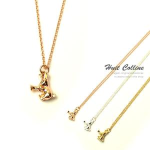 ラッパウサギモチーフネックレス シッポのスワロがポイント Huit Colline（ユイットコリーヌ）オリジナル　メール便限定価格｜huitcolline