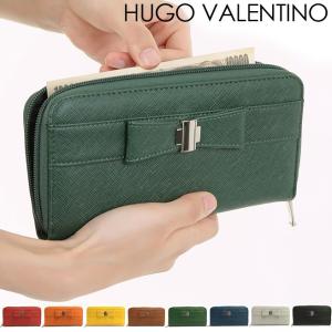 リボンチャーム ラウンドファスナー長財布 HUGO VALENTINO ヒューゴバレンチノ HV-8704 　財布 レディース 長財布 ブランド　 [M便 1/1]