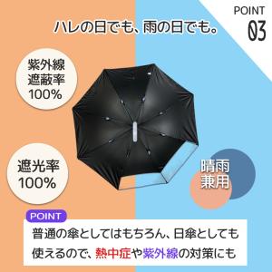 子供 日傘 完全遮光 無地 2コマ透明窓 スク...の詳細画像4