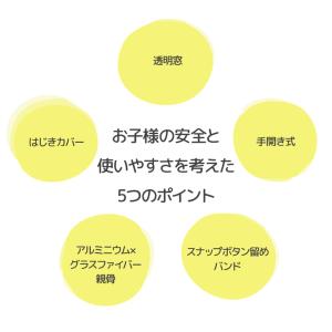 子供用 折りたたみ傘 スクール 無地 1コマ ...の詳細画像1