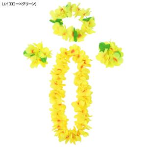フラダンス衣装 レイ 3点セット 造花 フラ衣...の詳細画像3