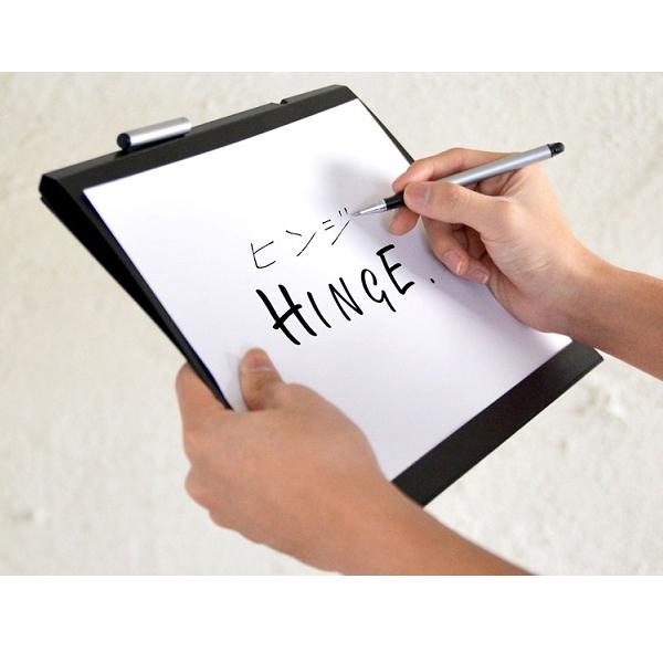 クリップボードHINGE ヒンジ コピー用紙がスマートなメモツールに シンプルな用紙ホルダー ペンホ...