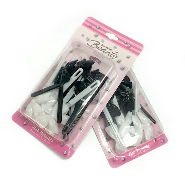 送料無料 レトロヘアクリップ モノトーン 660321