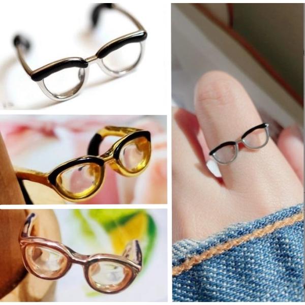 めがね リング 指輪 ユニーク 面白グッズ 可愛い メガネ 眼鏡 フリーサイズ  今コレ 75050...