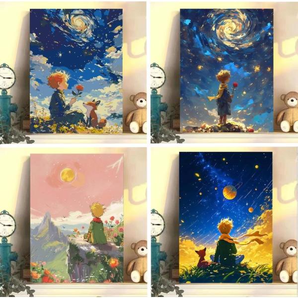 大人の塗り絵 星の王子様 ぬりえ アクリル絵の具 カラーリングブック  動物 星 イラスト 大人 趣...