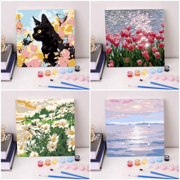 大人の塗り絵  ぬりえ アクリル絵の具 カラーリングブック  花 風景 イラスト 大人 趣味 DIY...