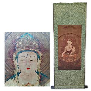 掛け軸 普賢菩薩 仏画 辰年 巳年 守り本尊 インテリア 仏教 アジアン