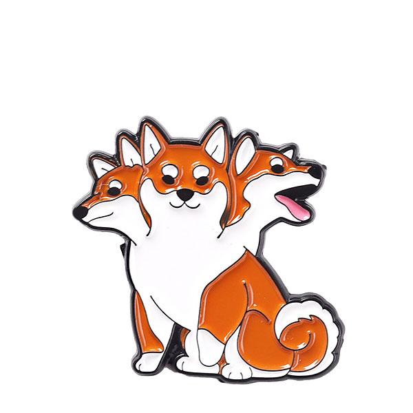ピンバッジ 柴犬 ケルベロス ピンブローチ 犬 アクセサリー ピンズ コレクション ギリシャ神話 s...