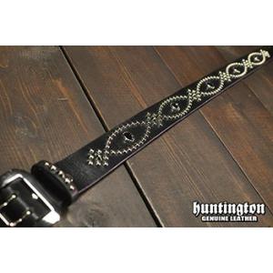 EDUARDO LEATHER スタッズベルト 4 STUDS BELTE - BLACK （24%OFF