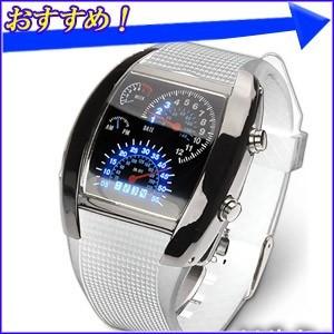スピードメーターデザイン LEDデジタル腕時計 カレンダー表示 デジタルウォッチ デジタル表示 LED腕時計 スピードメーター風 デジタル 腕時計 メンズ