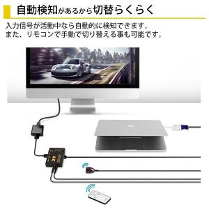 hdmi 切替器 自動 4k リモコン 3入力...の詳細画像2