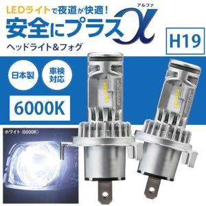ヘッドライト led h19 車 ライジングα srach19060-02 フォグライト ホワイト 白