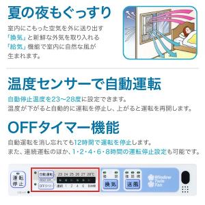 扇風機 換気扇 窓用換気扇 窓用 窓 ツインフ...の詳細画像2