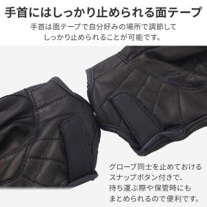 バイクグローブ 夏用 レザー 冬用 革 スマホ...の詳細画像5