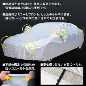 車カバー 軽自動車 コンパクトカー ボディカバ...の詳細画像4
