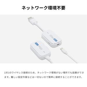ワイヤレスUSB-C to HDMI ホワイト...の詳細画像4