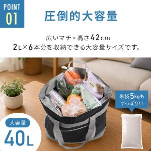 保冷バッグ 大容量 トート 折りたたみ クーラ...の詳細画像2