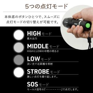 懐中電灯 led 強力 ハンディライト 電池式...の詳細画像4