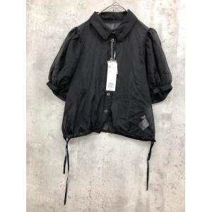 展示品■Ade アデ a1bgs-33063 シアー バルーンスリーブ サイドリボン ブラウス シャツ sizeM/アイボリー ■◆ レディース