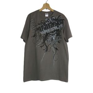 IMPACT WRESTLING プロレス プリントＴシャツ メンズ Lサイズ ティーシャツ 古着｜hurugiyaretro