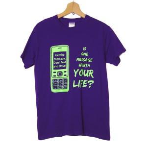 プリントＴシャツ 紫色 GILDAN 携帯電話 古着 Sサイズ｜hurugiyaretro