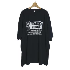 大きいサイズ Tシャツ 新品 プリントTシャツ デッドストック メンズ 5ＸLサイズ 黒 ティーシャツ FRUIT OF THE LOOM 髭面の男｜hurugiyaretro
