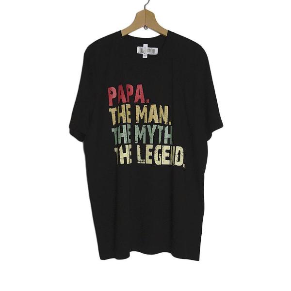 Tシャツ 新品 プリントTシャツ メンズ ＸLサイズ 黒 PAPA