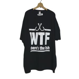 大きいサイズ Tシャツ 新品 FRUIT OF THE LOOM プリントTシャツ デッドストック メンズ 3XL 黒色 WTF｜hurugiyaretro