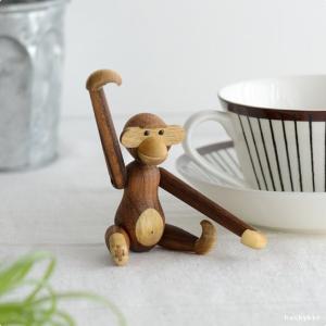 カイボイスン モンキー ミニ チーク 正規販売店 北欧 Monkey Mini さる KAY BOJESEN DENMARK 木製オブジェ｜hushykke