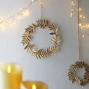 クリスマスリース ブリキ ワイヤーリース　ブラット L 20cm