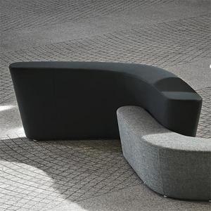 法人様限定 アビタスタイル 待ち合いソファ MUC0287BL（ブラック）