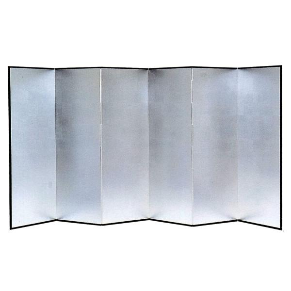 法人様限定 鳥本 衝立 銀屏風（洋銀箔）