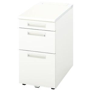 法人様限定 ナイキ（NAIKI） オフィス家具 脇机 XEHH048K 脇デスク 3段 ロングストローク引出し ホワイト